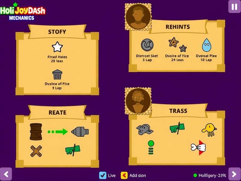How to play Holi Joy Dash Holi Joy Dash gameplay mechanics diagram